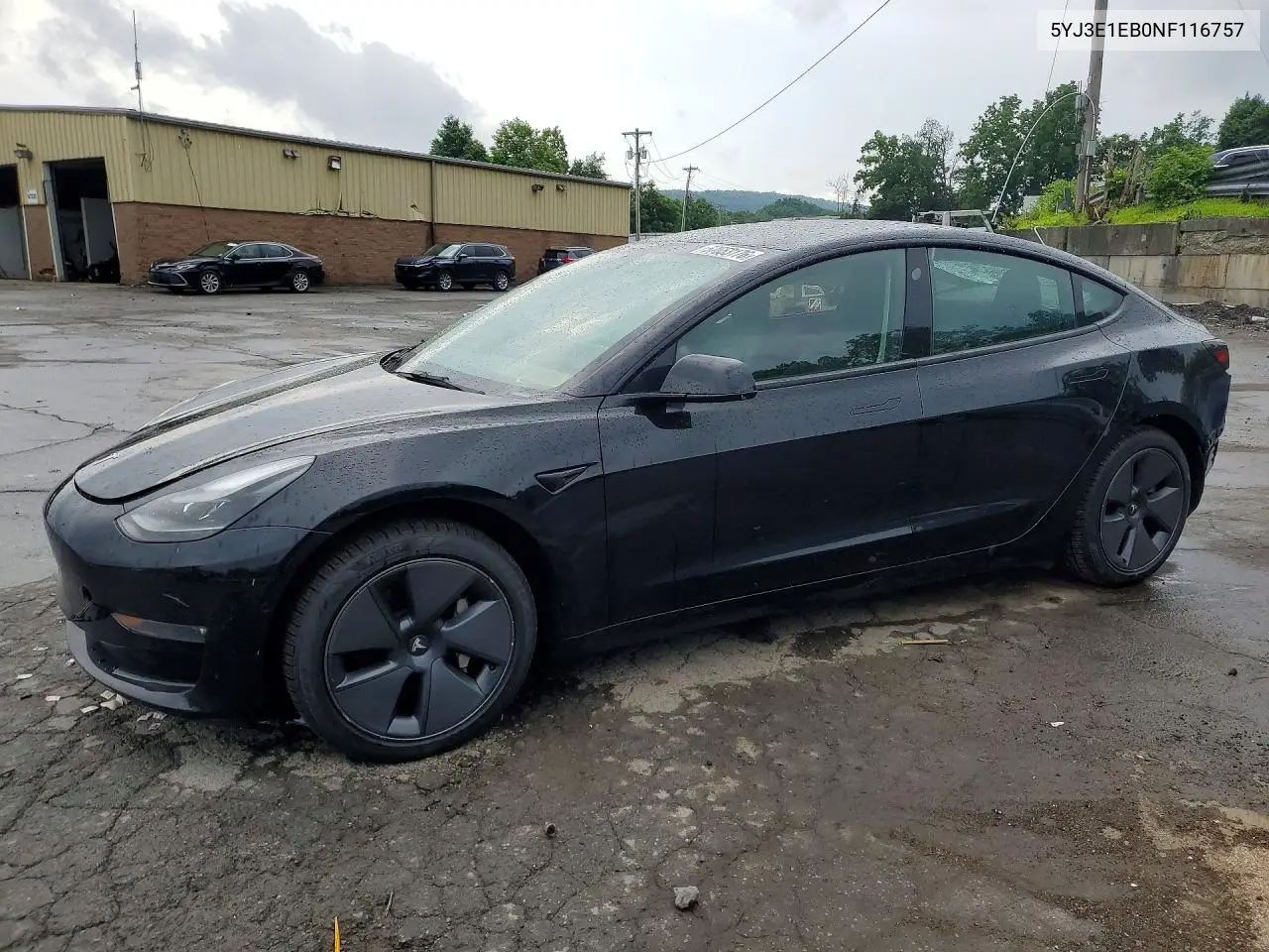 2022 Tesla Model 3 VIN: 5YJ3E1EB0NF116757 Lot: 57653176