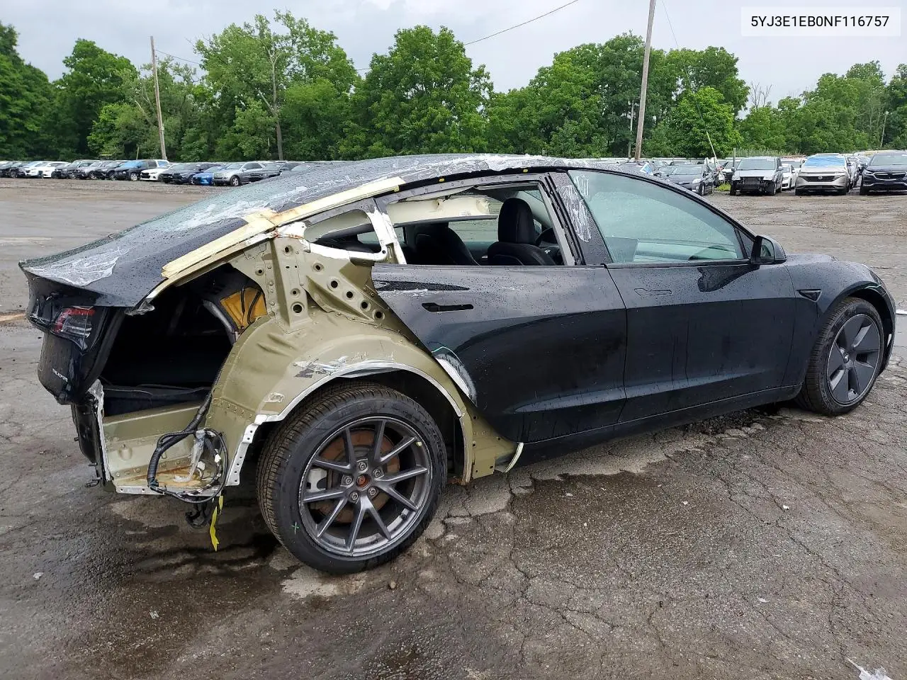 2022 Tesla Model 3 VIN: 5YJ3E1EB0NF116757 Lot: 57653176