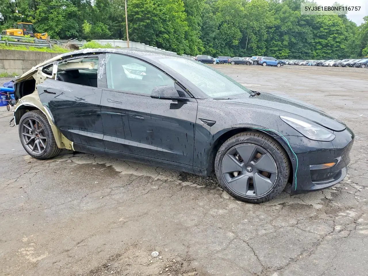 2022 Tesla Model 3 VIN: 5YJ3E1EB0NF116757 Lot: 57653176