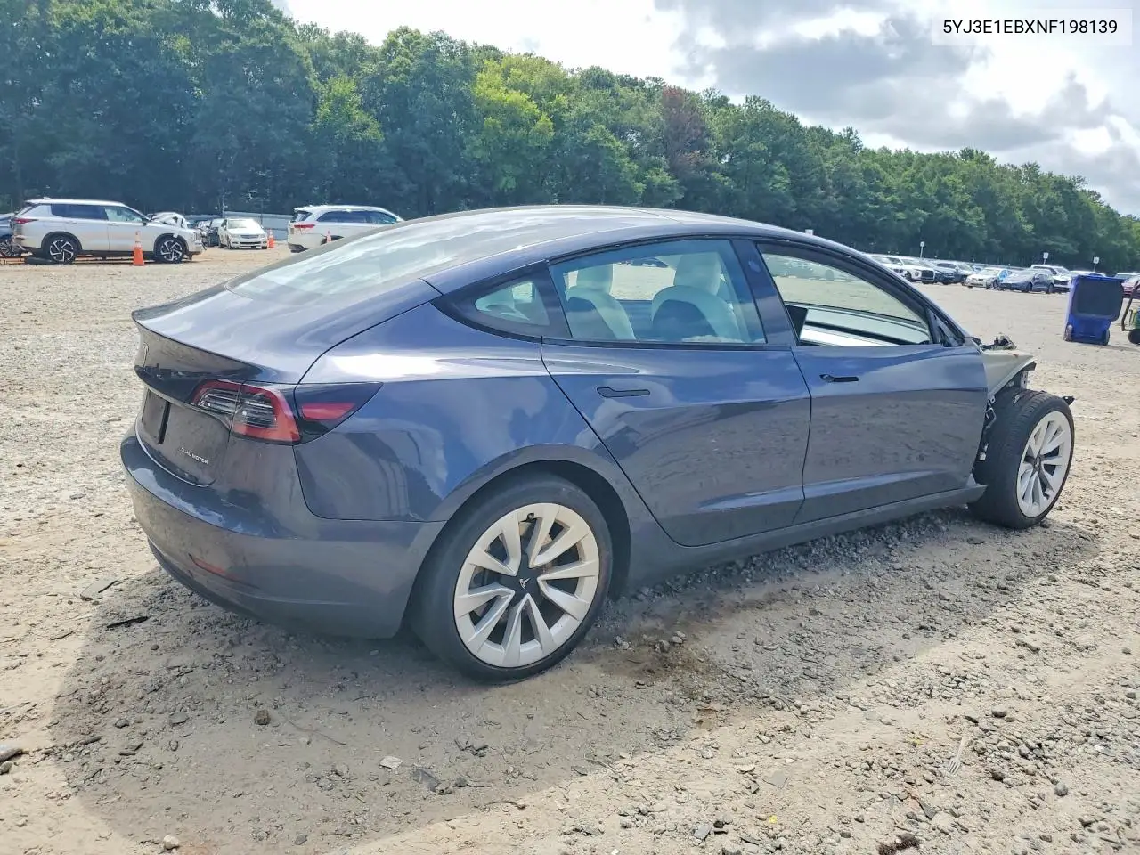 2022 Tesla Model 3 VIN: 5YJ3E1EBXNF198139 Lot: 57727316