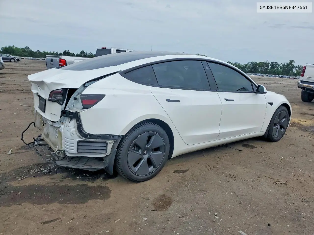 2022 Tesla Model 3 VIN: 5YJ3E1EB6NF347551 Lot: 57955936