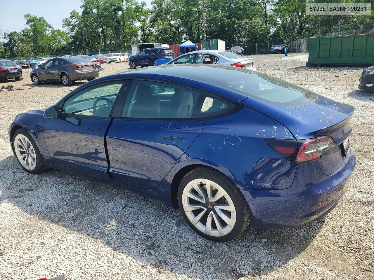 2022 Tesla Model 3 VIN: 5YJ3E1EA3NF190231 Lot: 58484066