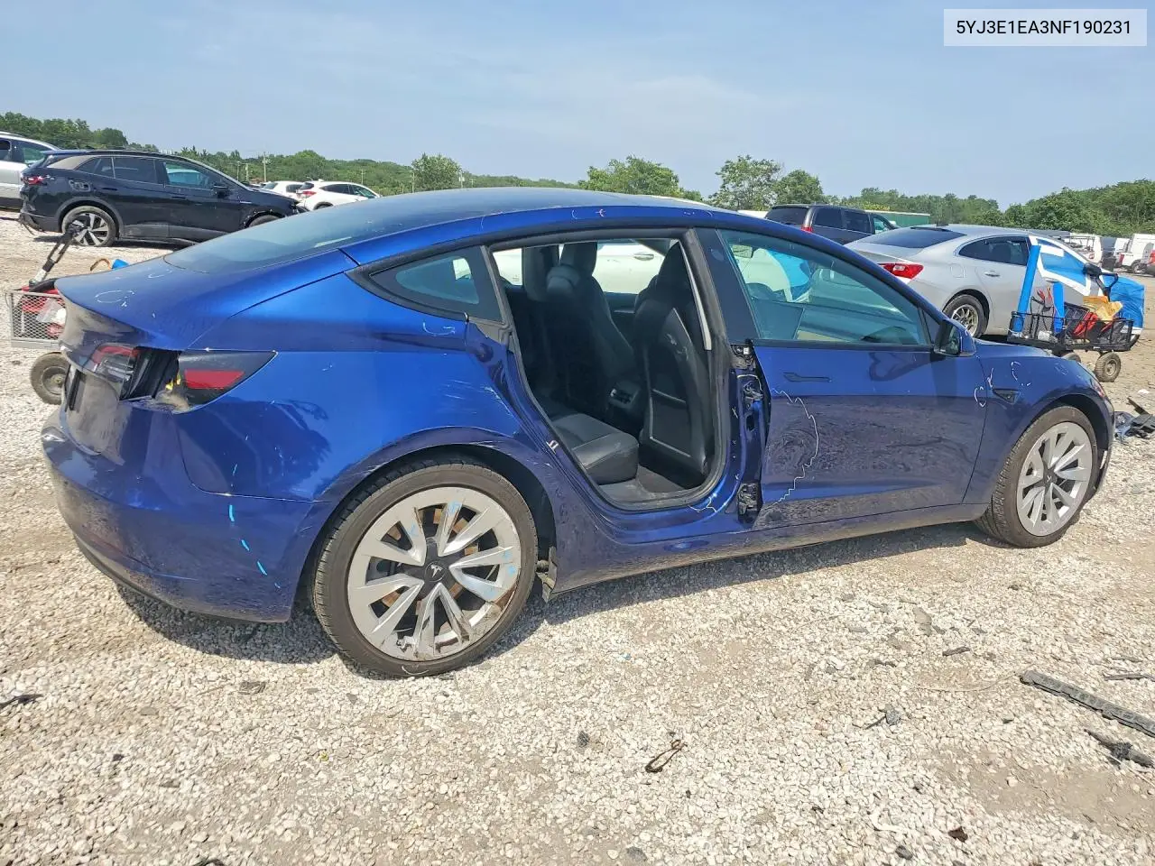 2022 Tesla Model 3 VIN: 5YJ3E1EA3NF190231 Lot: 58484066