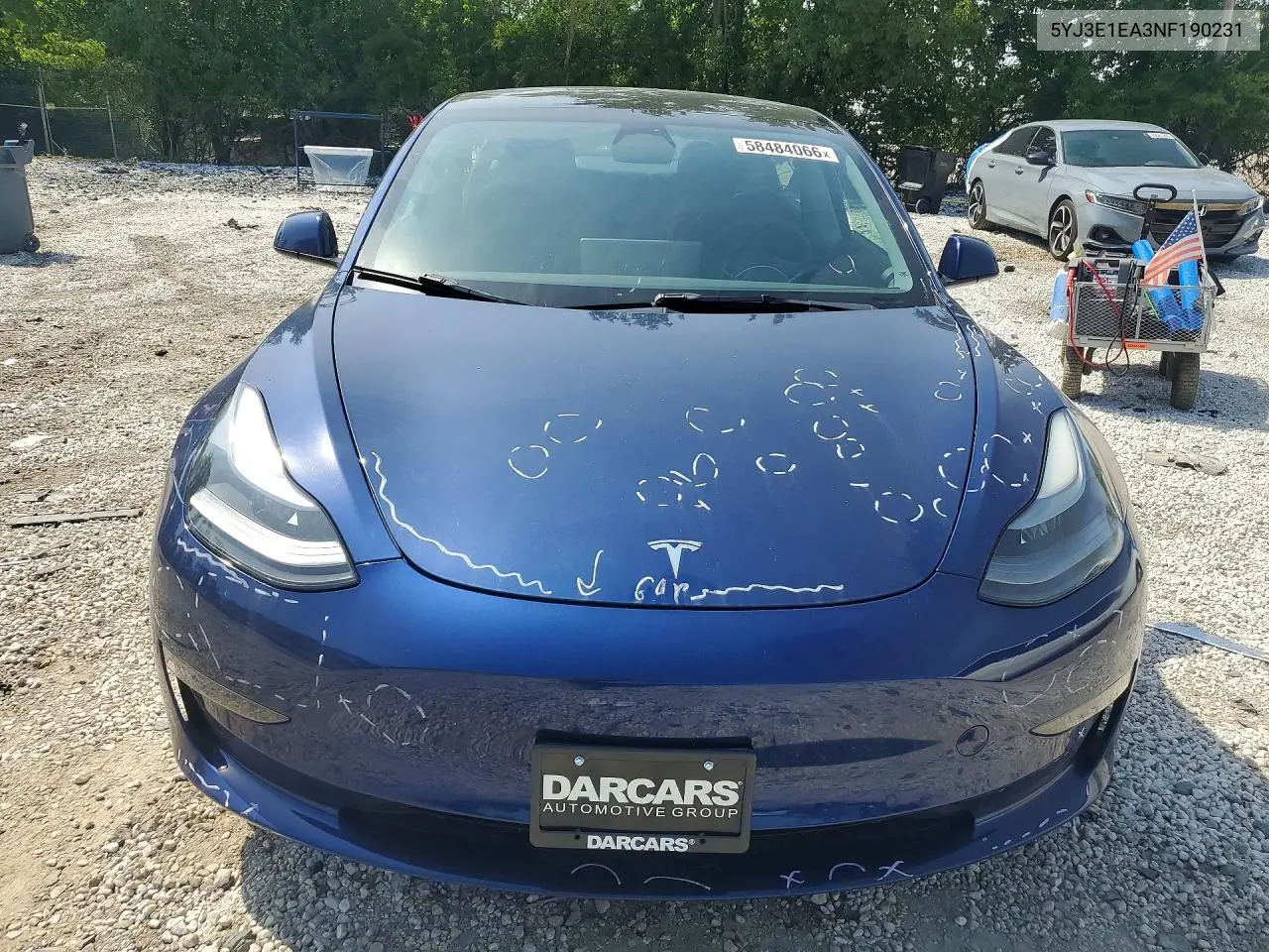 2022 Tesla Model 3 VIN: 5YJ3E1EA3NF190231 Lot: 58484066