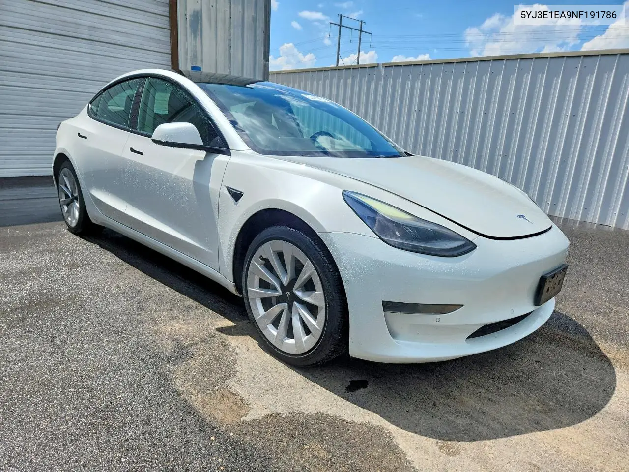 2022 Tesla Model 3 VIN: 5YJ3E1EA9NF191786 Lot: 60093126