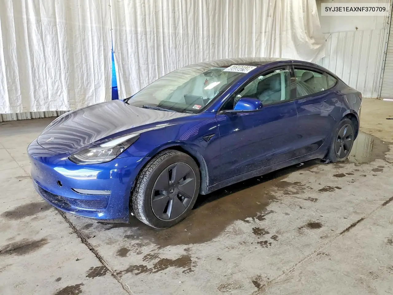 2022 Tesla Model 3 VIN: 5YJ3E1EAXNF370709 Lot: 60488476