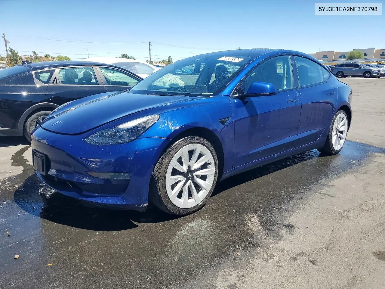 2022 Tesla Model 3 VIN: 5YJ3E1EA2NF370798 Lot: 60625536