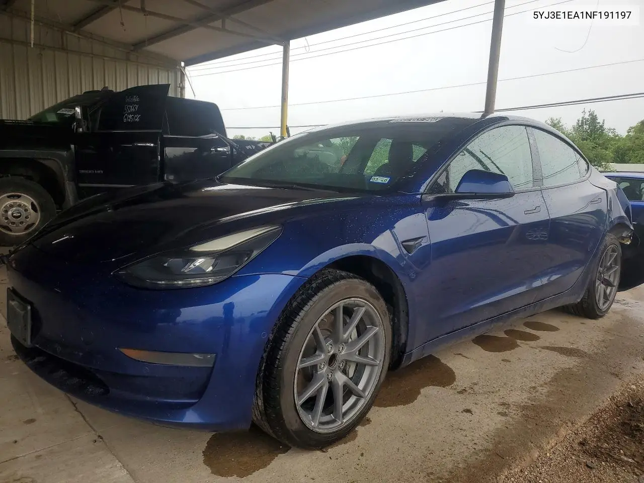 2022 Tesla Model 3 VIN: 5YJ3E1EA1NF191197 Lot: 60703796