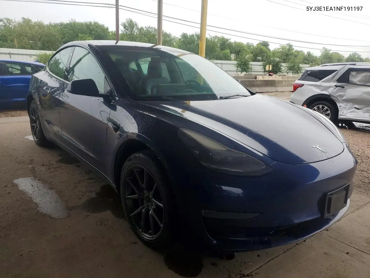2022 Tesla Model 3 VIN: 5YJ3E1EA1NF191197 Lot: 60703796