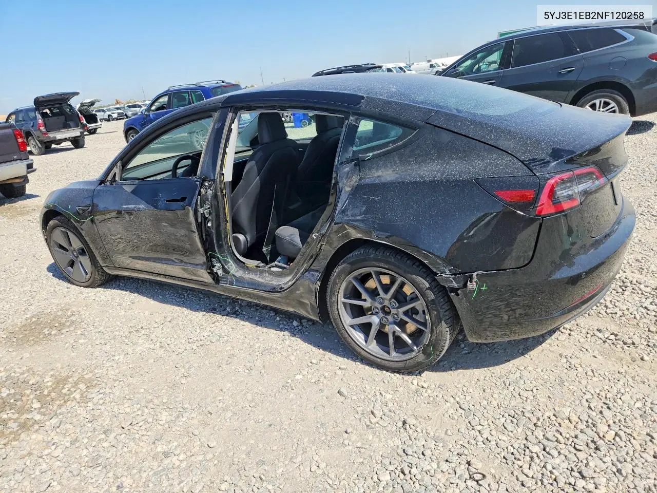 2022 Tesla Model 3 VIN: 5YJ3E1EB2NF120258 Lot: 61064166
