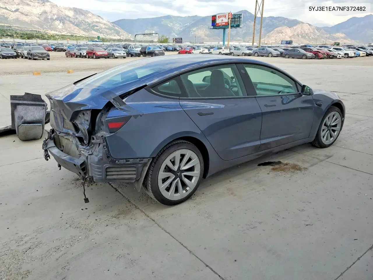 2022 Tesla Model 3 VIN: 5YJ3E1EA7NF372482 Lot: 61361906