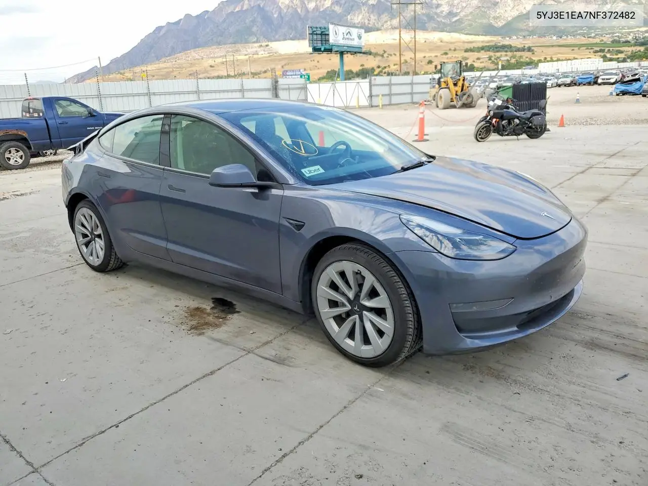 2022 Tesla Model 3 VIN: 5YJ3E1EA7NF372482 Lot: 61361906