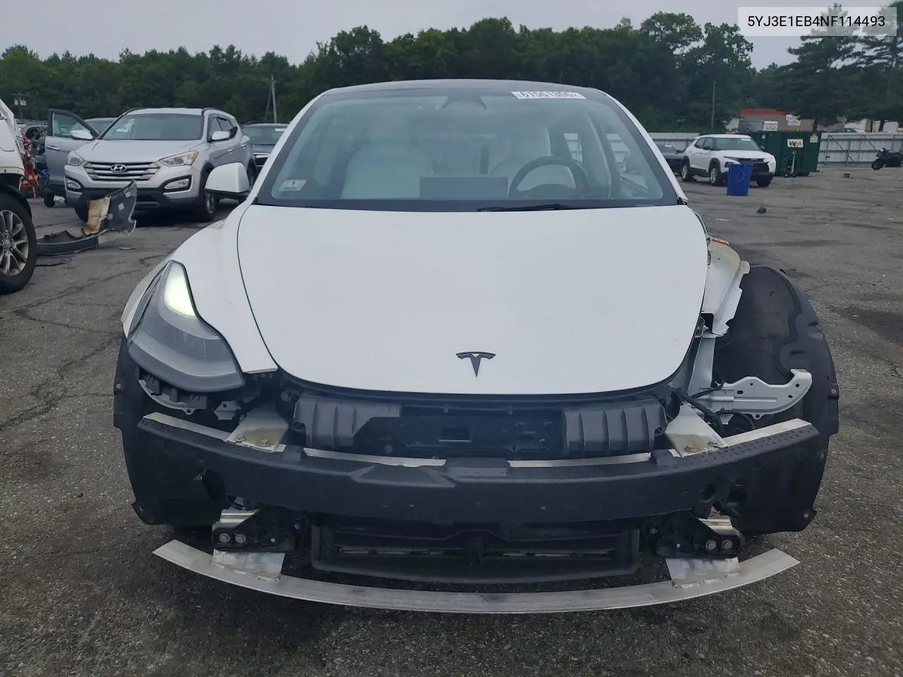 2022 Tesla Model 3 VIN: 5YJ3E1EB4NF114493 Lot: 61561306