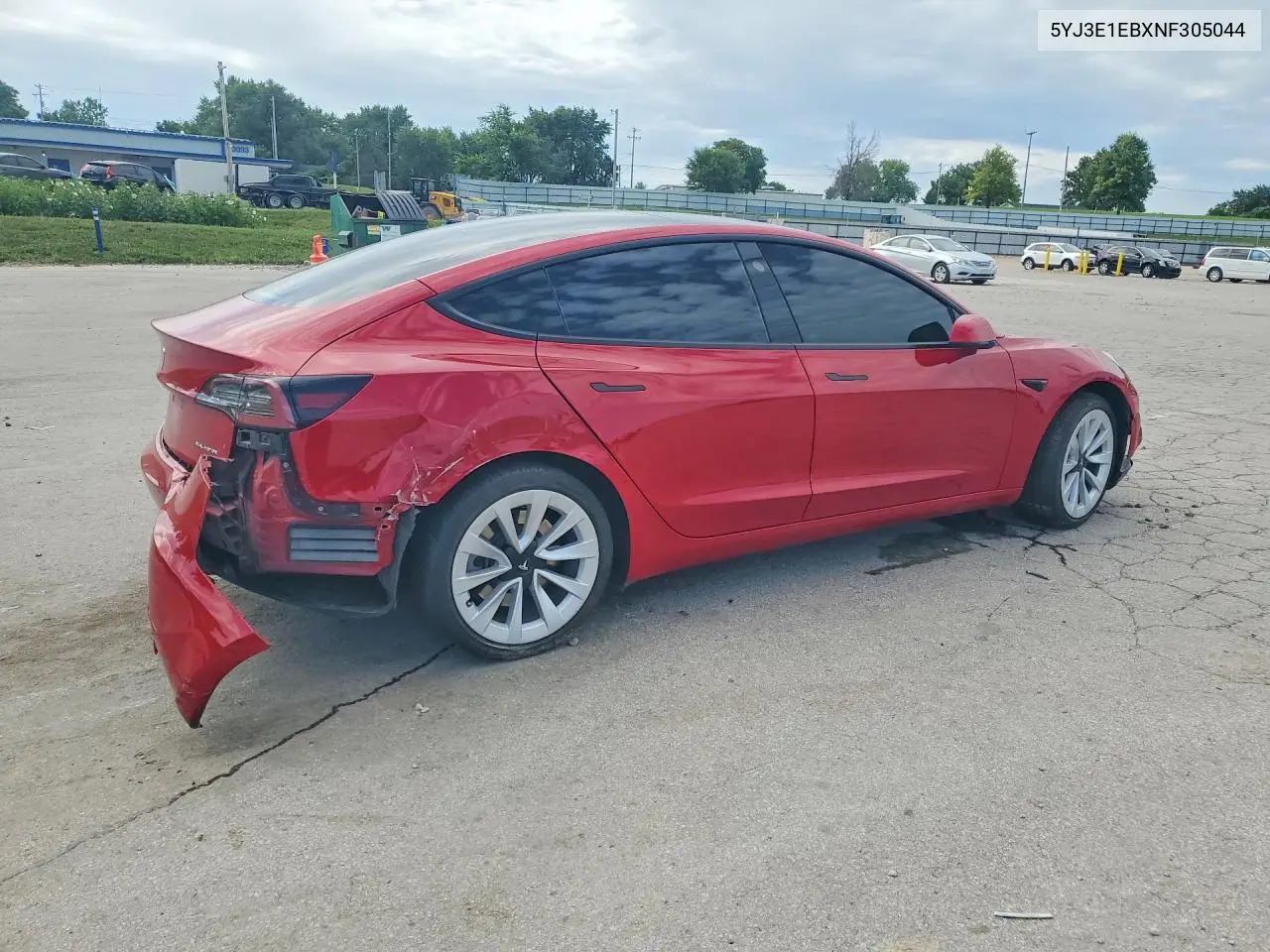 2022 Tesla Model 3 VIN: 5YJ3E1EBXNF305044 Lot: 61848386