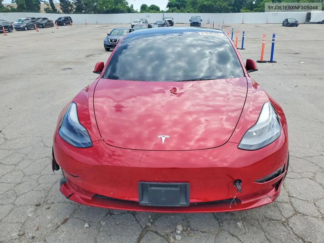 2022 Tesla Model 3 VIN: 5YJ3E1EBXNF305044 Lot: 61848386