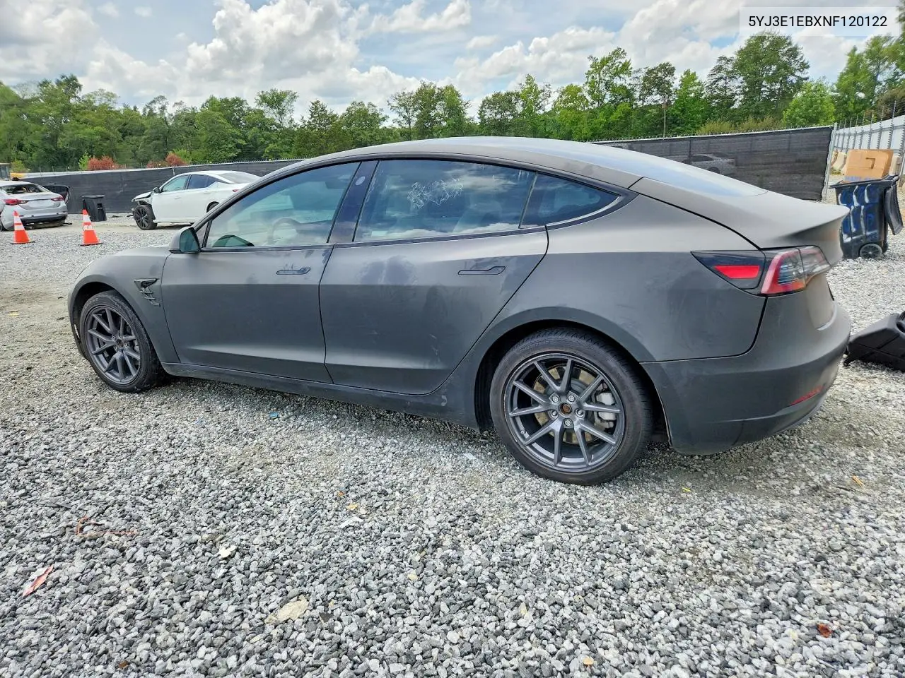 2022 Tesla Model 3 VIN: 5YJ3E1EBXNF120122 Lot: 61936486