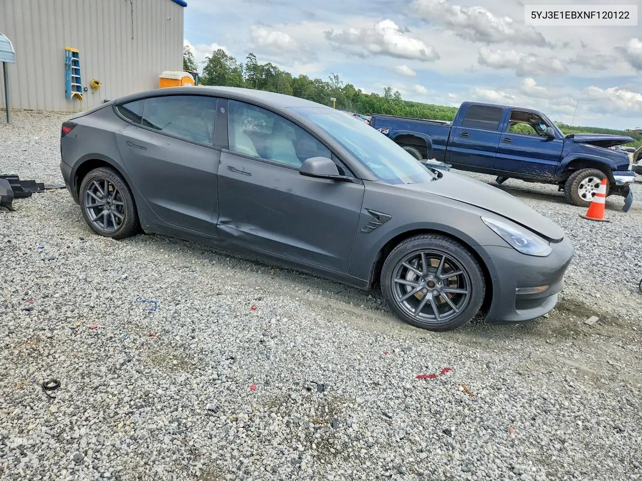 2022 Tesla Model 3 VIN: 5YJ3E1EBXNF120122 Lot: 61936486