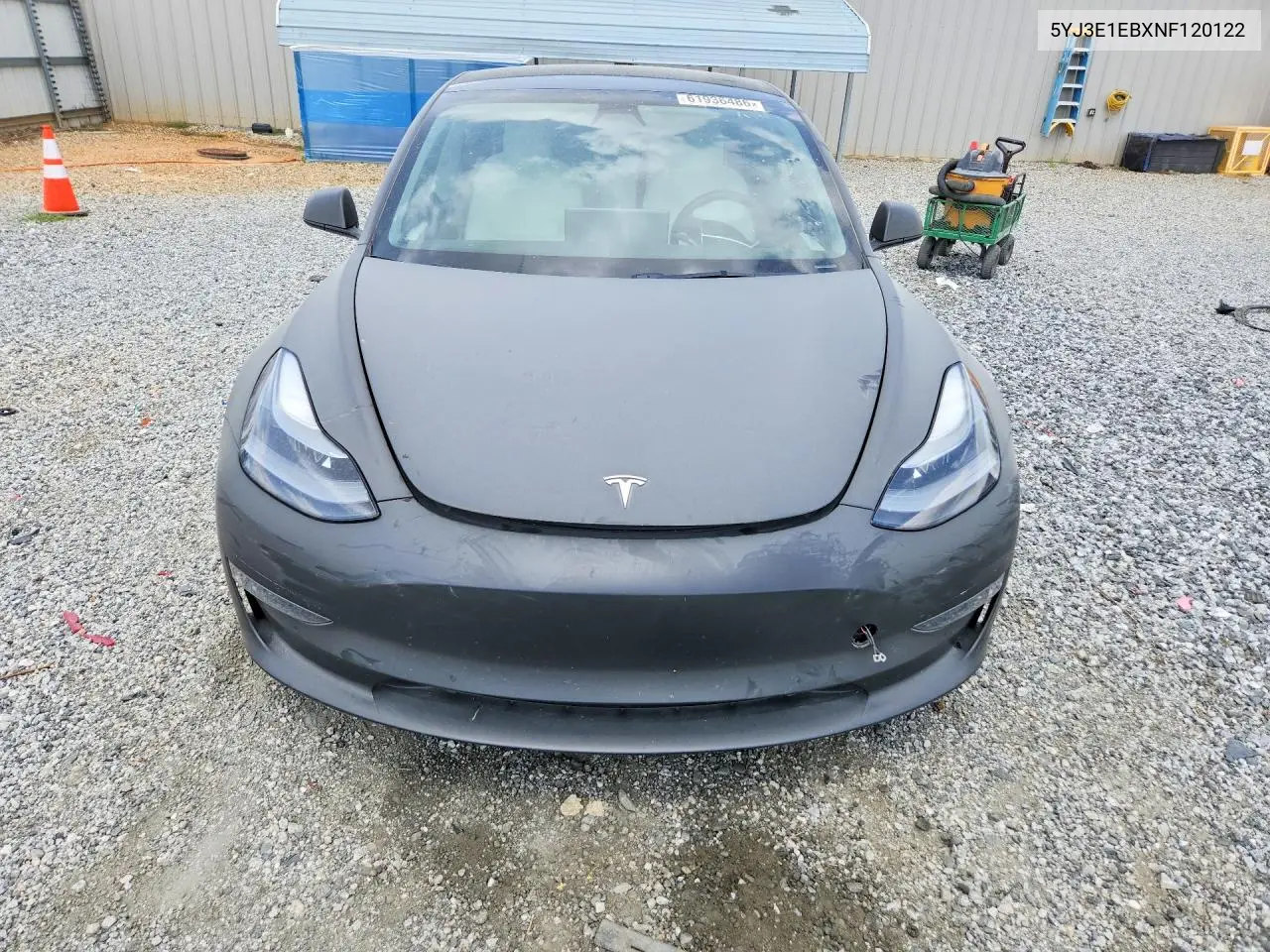 2022 Tesla Model 3 VIN: 5YJ3E1EBXNF120122 Lot: 61936486