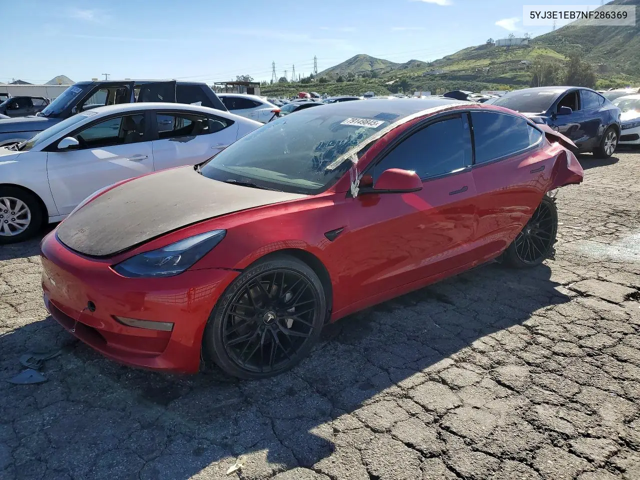 2022 Tesla Model 3 VIN: 5YJ3E1EB7NF286369 Lot: 79149845