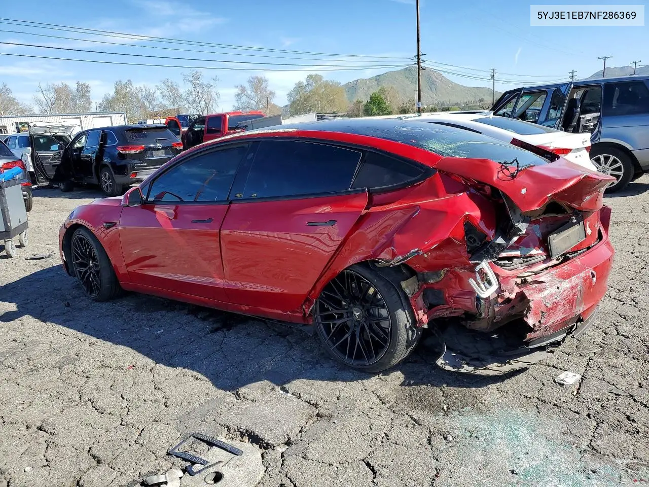 2022 Tesla Model 3 VIN: 5YJ3E1EB7NF286369 Lot: 79149845