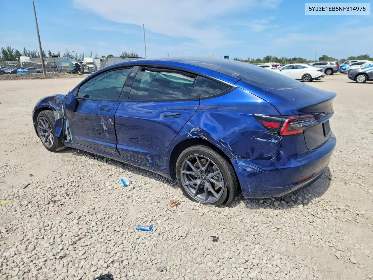 2022 Tesla Model 3 VIN: 5YJ3E1EB5NF314976 Lot: 85771415