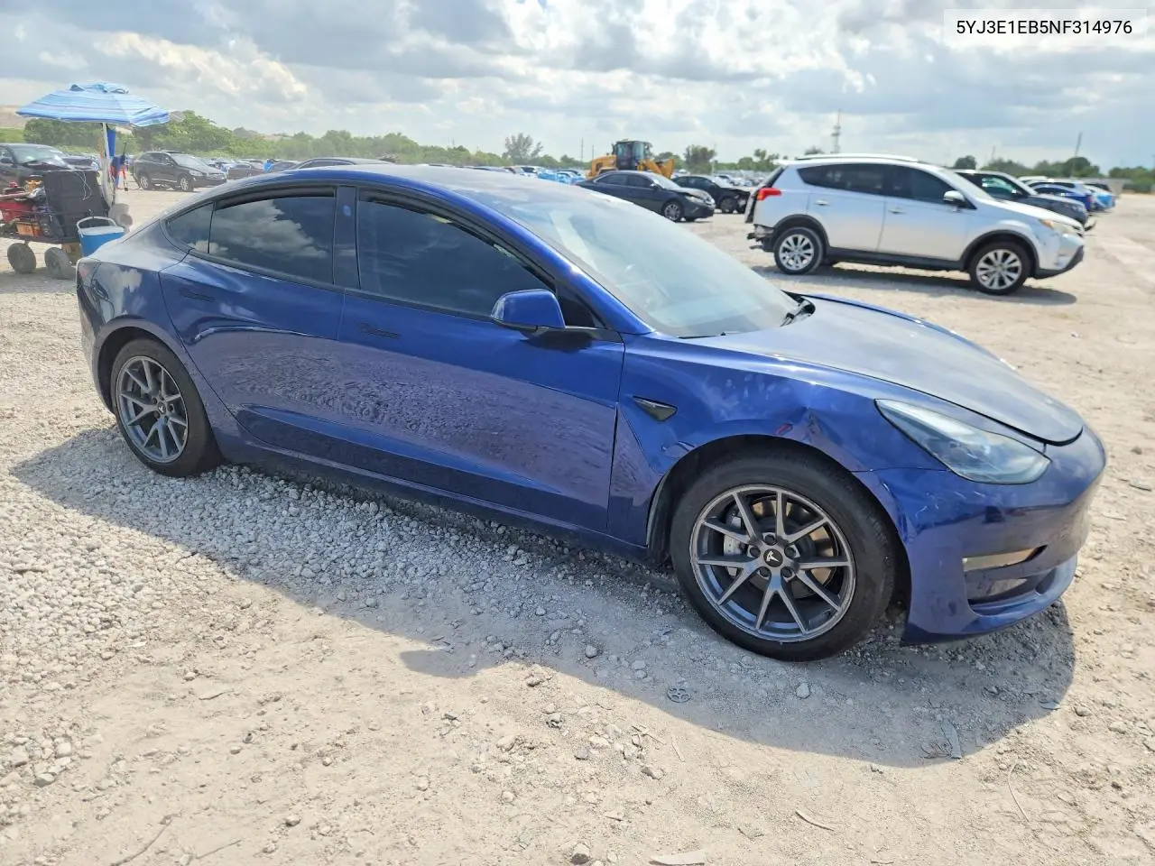 2022 Tesla Model 3 VIN: 5YJ3E1EB5NF314976 Lot: 85771415