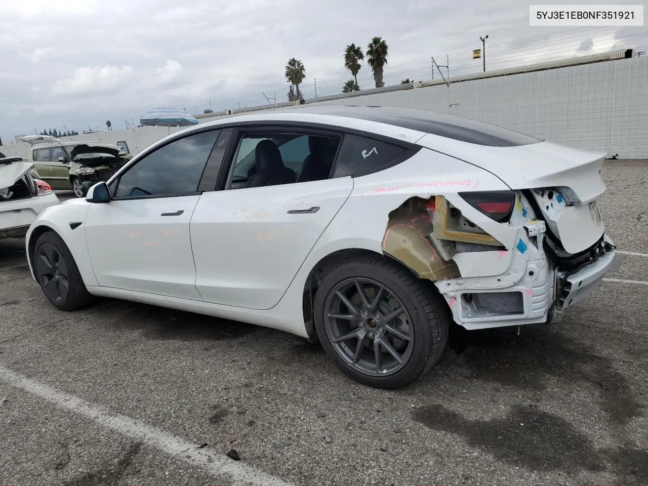 5YJ3E1EB0NF351921 2022 Tesla Model 3