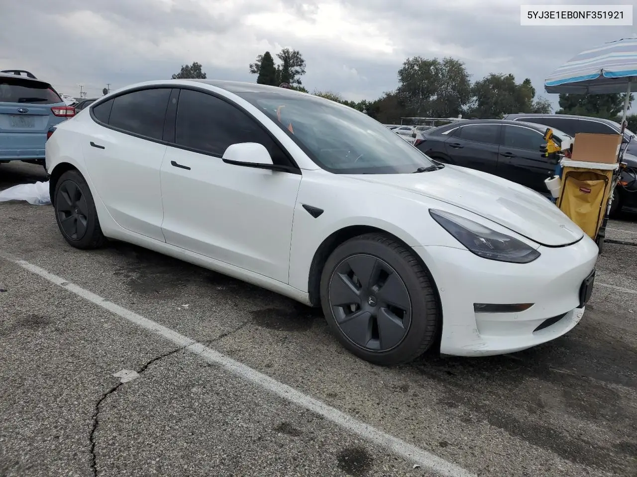 5YJ3E1EB0NF351921 2022 Tesla Model 3