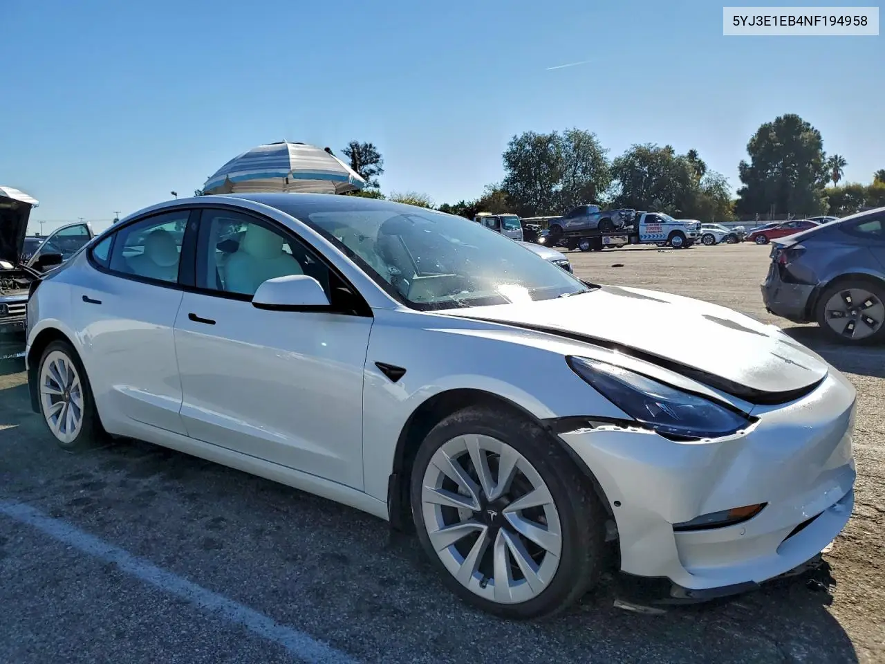 5YJ3E1EB4NF194958 2022 Tesla Model 3