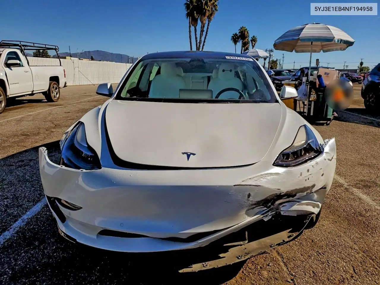 5YJ3E1EB4NF194958 2022 Tesla Model 3