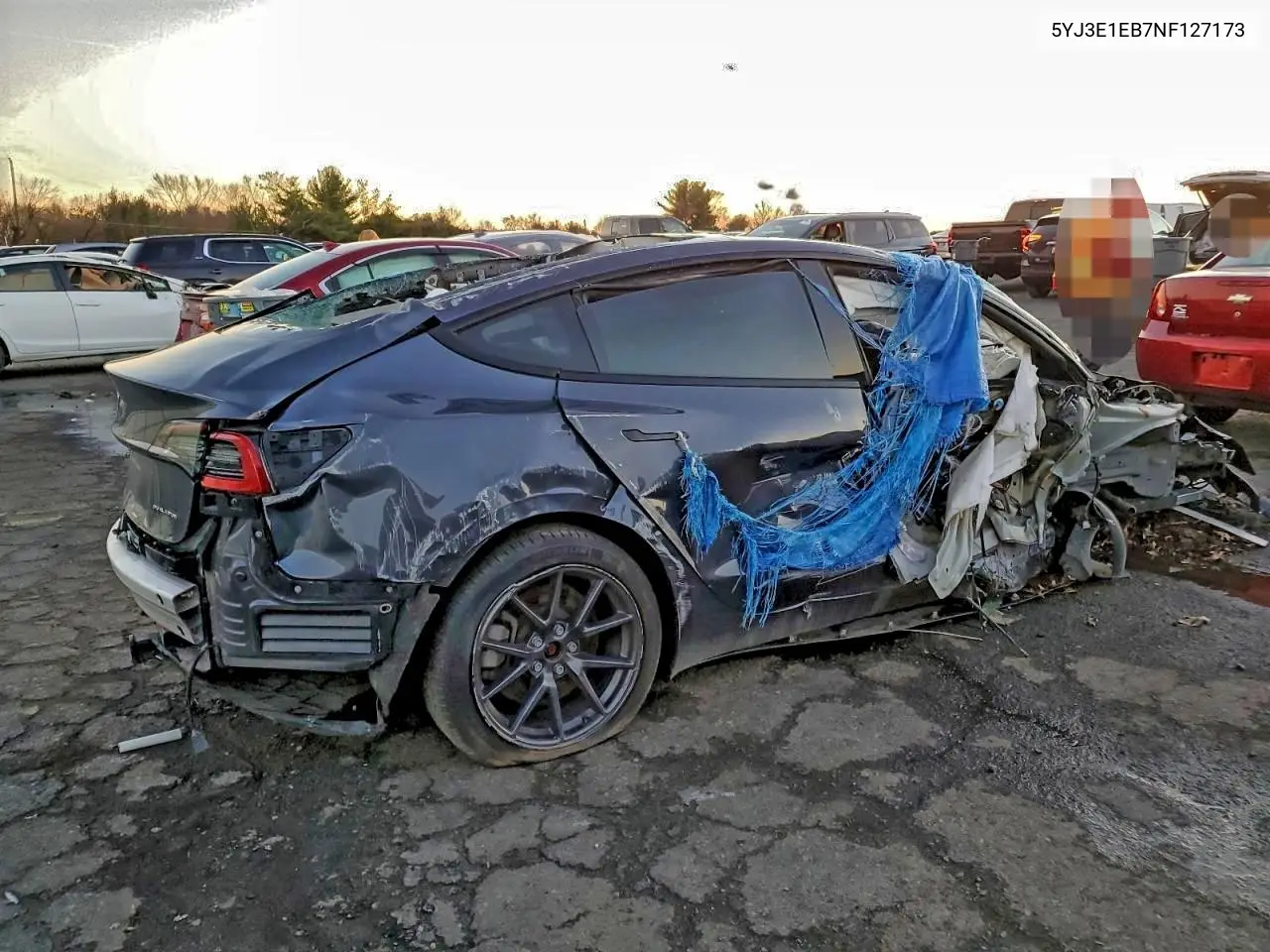 5YJ3E1EB7NF127173 2022 Tesla Model 3