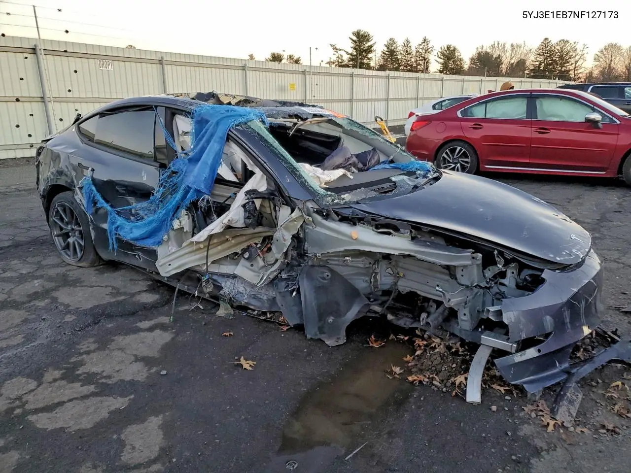 5YJ3E1EB7NF127173 2022 Tesla Model 3