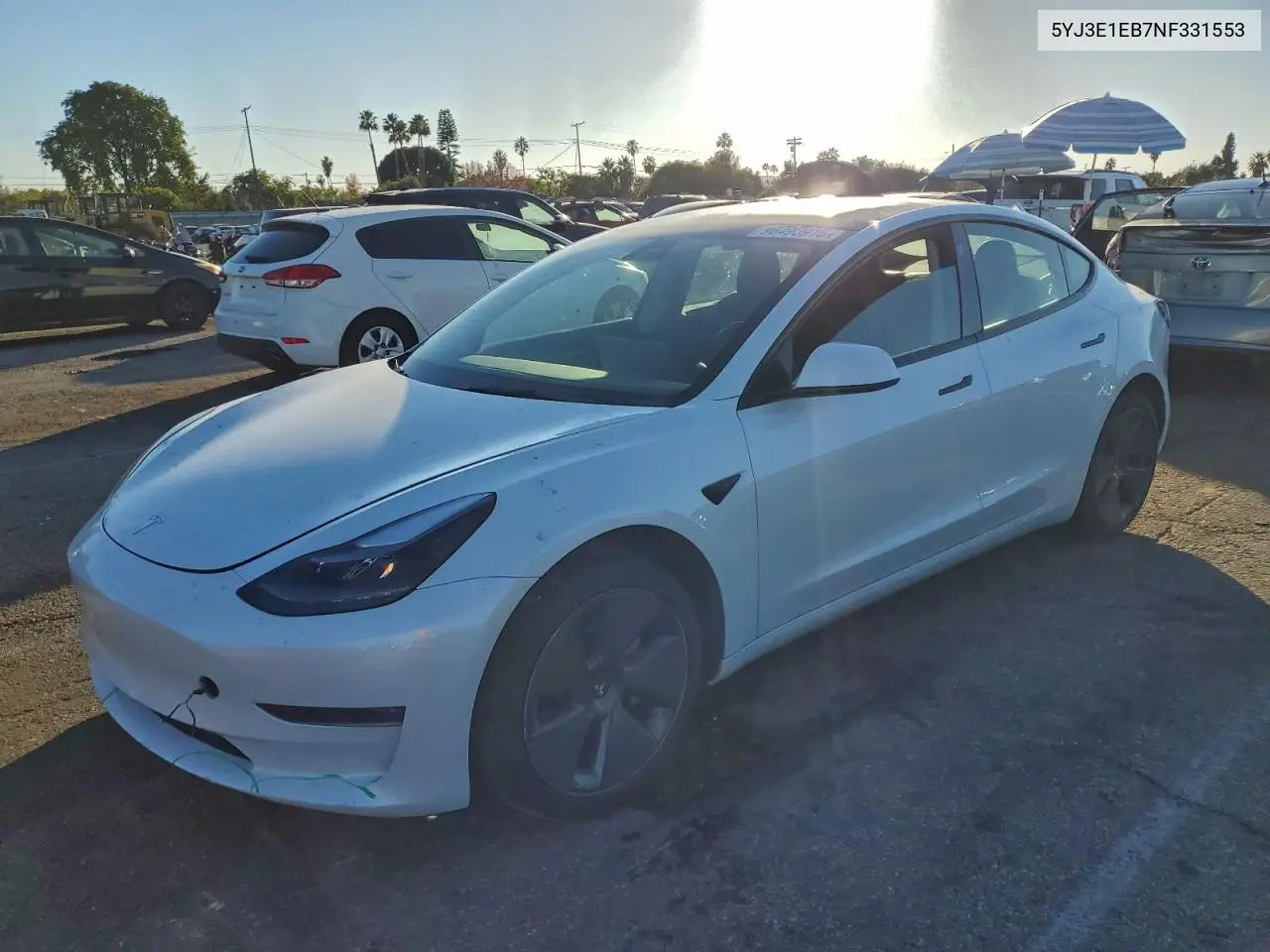 5YJ3E1EB7NF331553 2022 Tesla Model 3