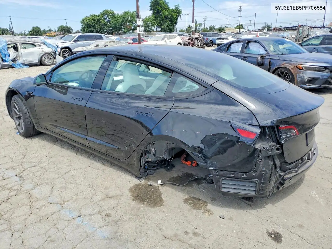 2023 Tesla Model 3 VIN: 5YJ3E1EB5PF706584 Lot: 61738156