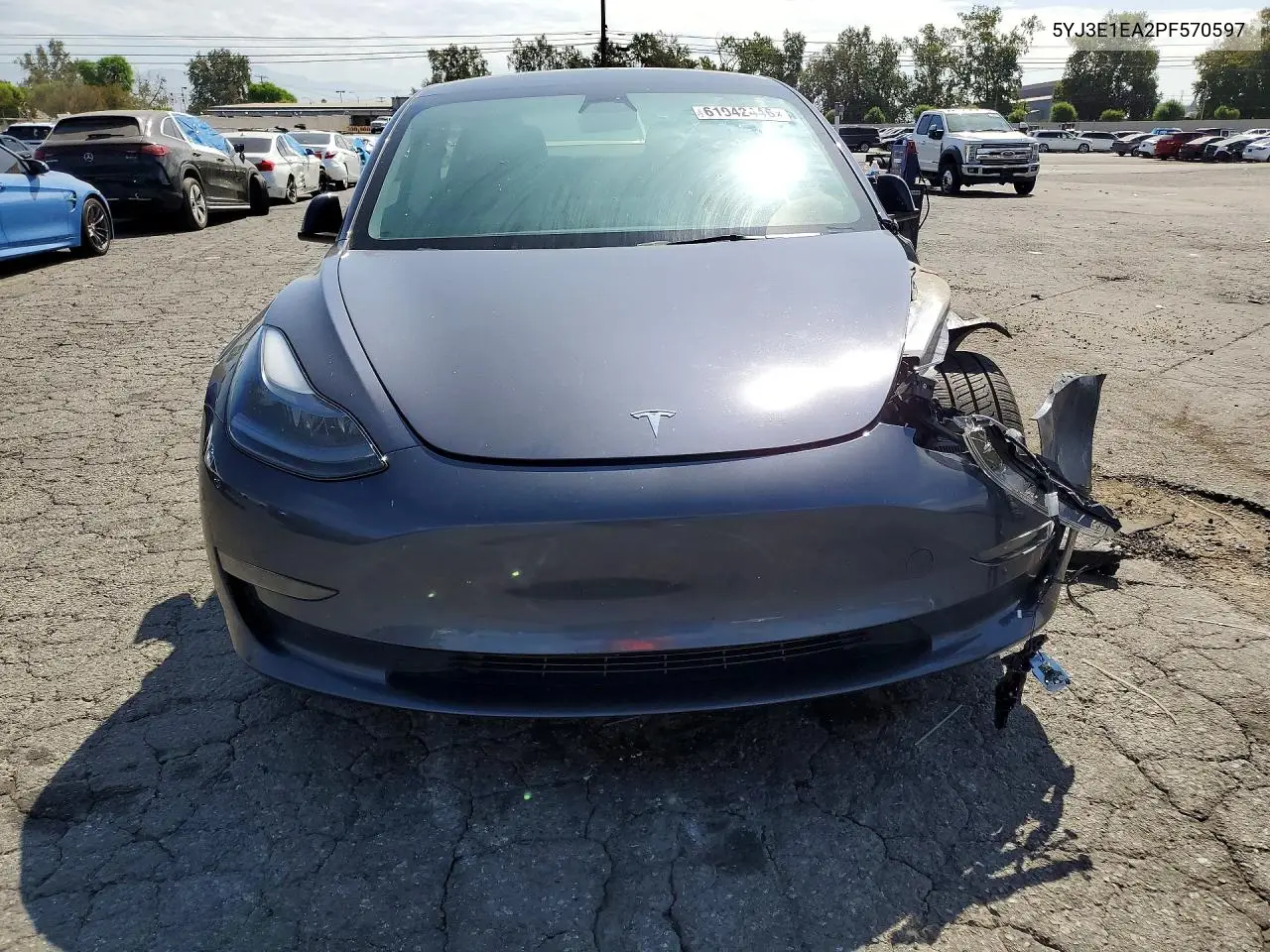 2023 Tesla Model 3 VIN: 5YJ3E1EA2PF570597 Lot: 61942446