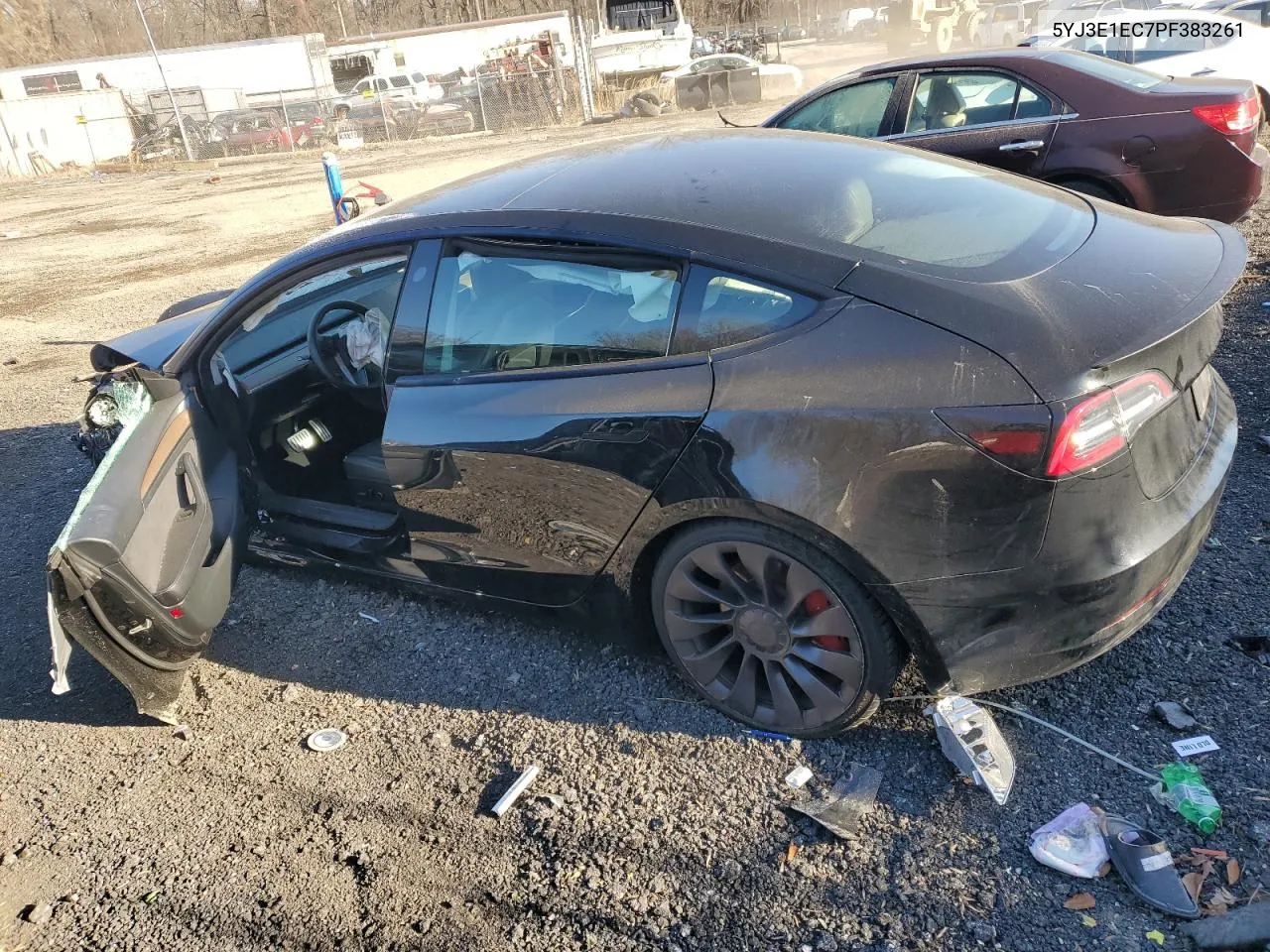 2023 Tesla Model 3 VIN: 5YJ3E1EC7PF383261 Lot: 85292304