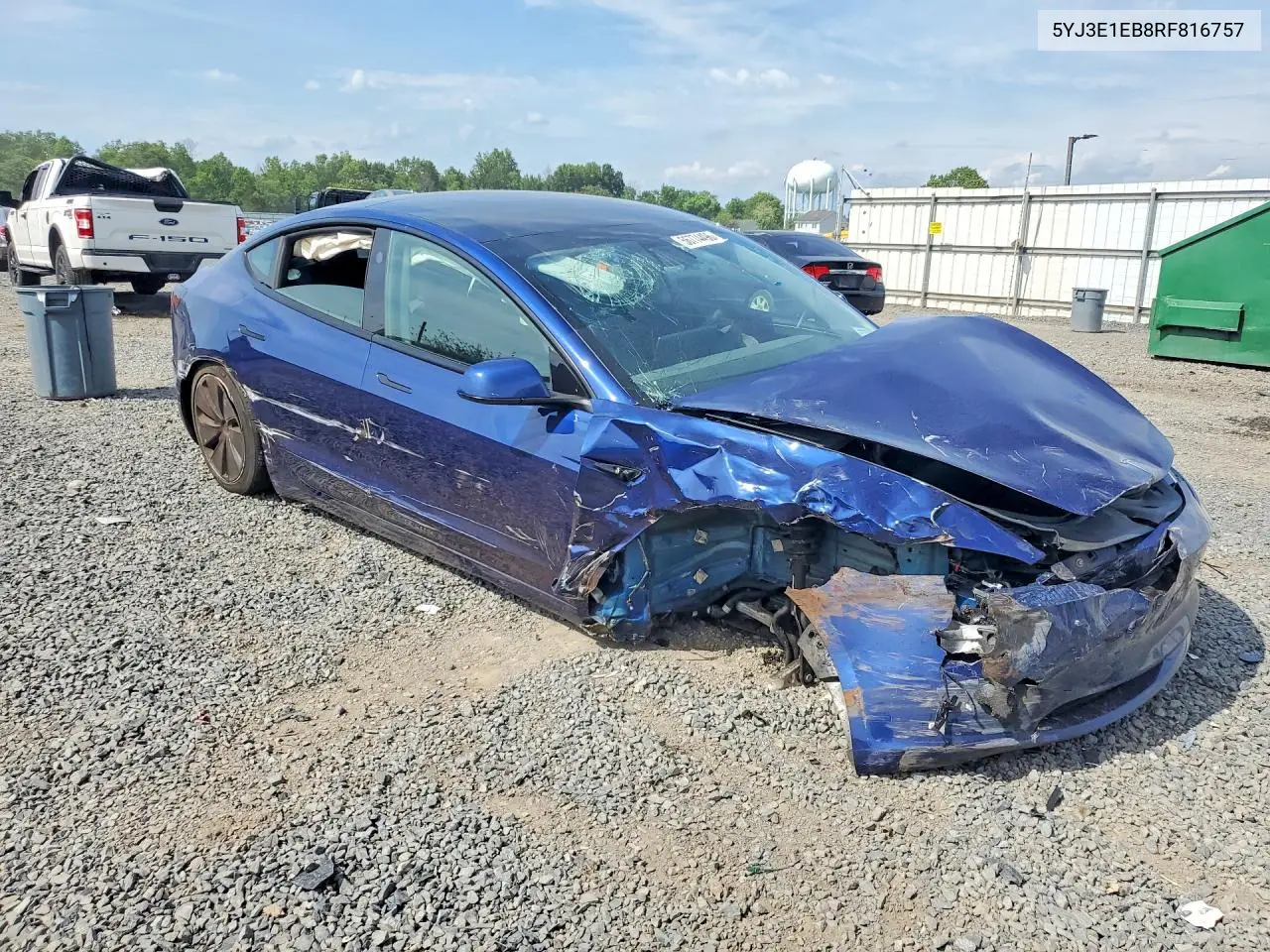 2024 Tesla Model 3 VIN: 5YJ3E1EB8RF816757 Lot: 56774496