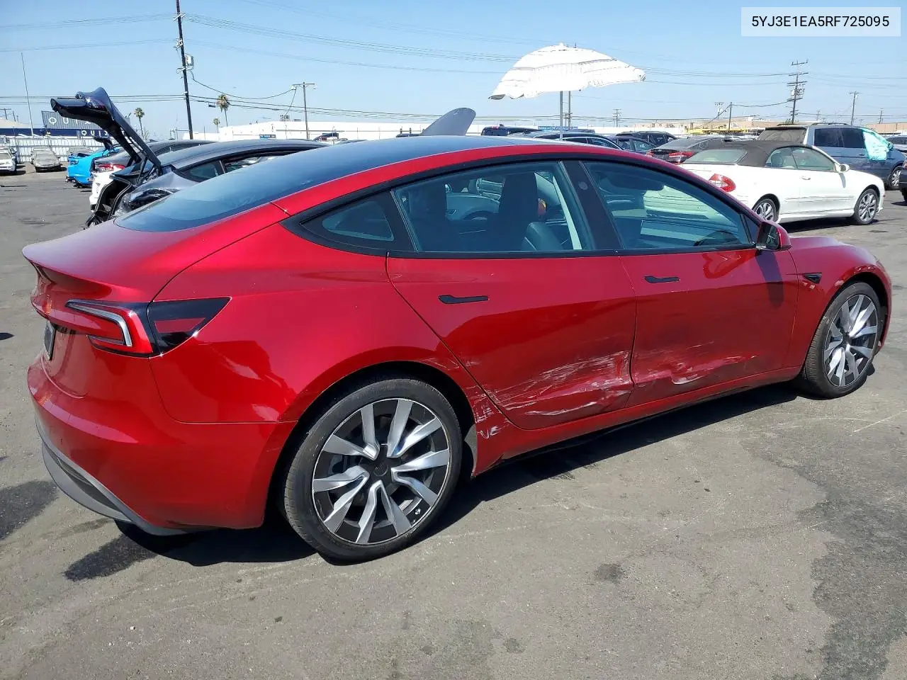 2024 Tesla Model 3 VIN: 5YJ3E1EA5RF725095 Lot: 61580056