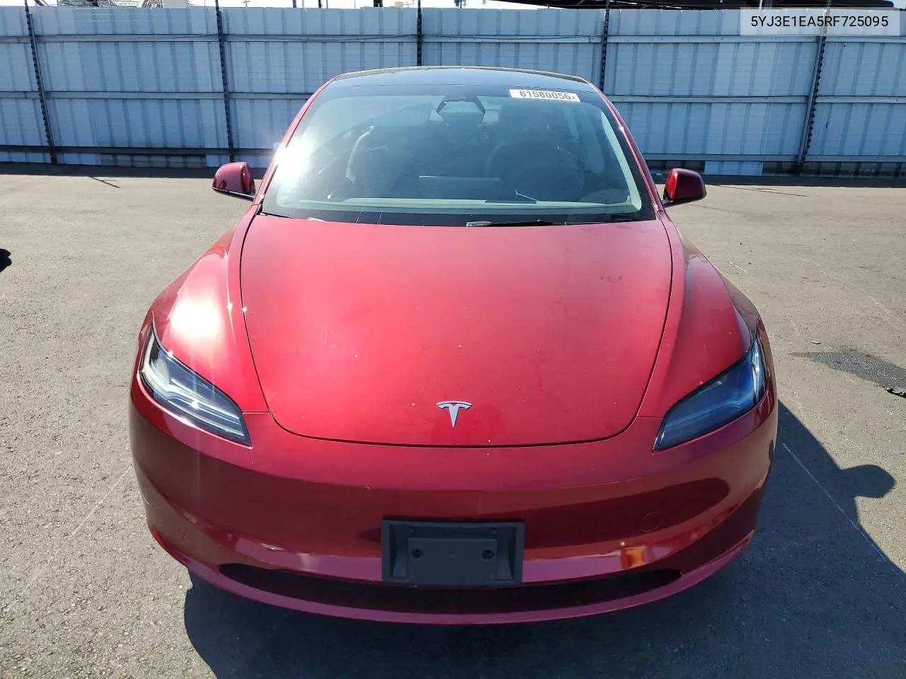 2024 Tesla Model 3 VIN: 5YJ3E1EA5RF725095 Lot: 61580056