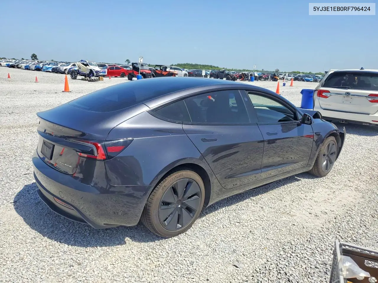 2024 Tesla Model 3 VIN: 5YJ3E1EB0RF796424 Lot: 61860096