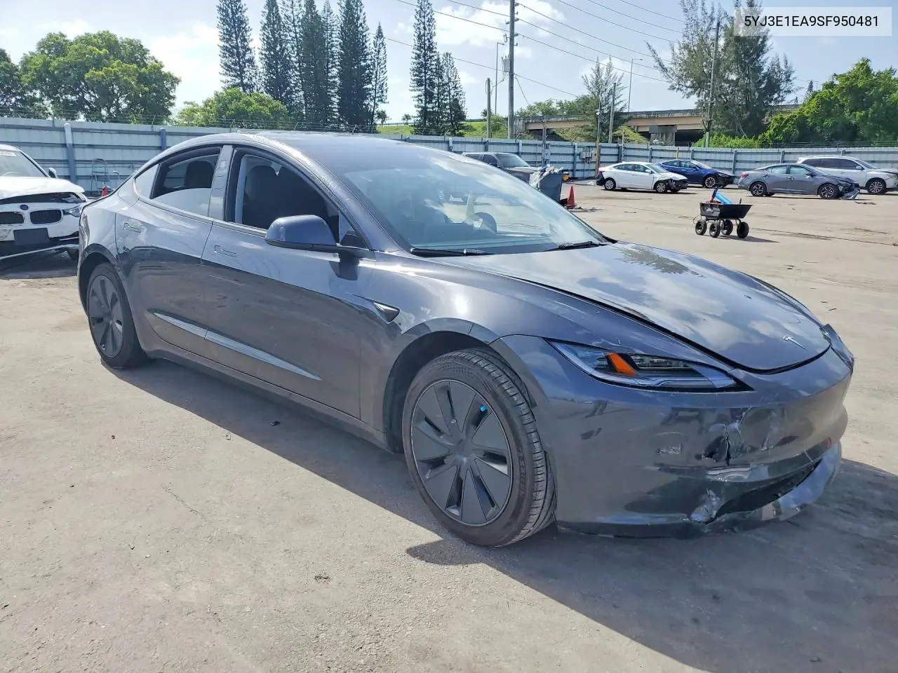 2025 Tesla Model 3 VIN: 5YJ3E1EA9SF950481 Lot: 60148946