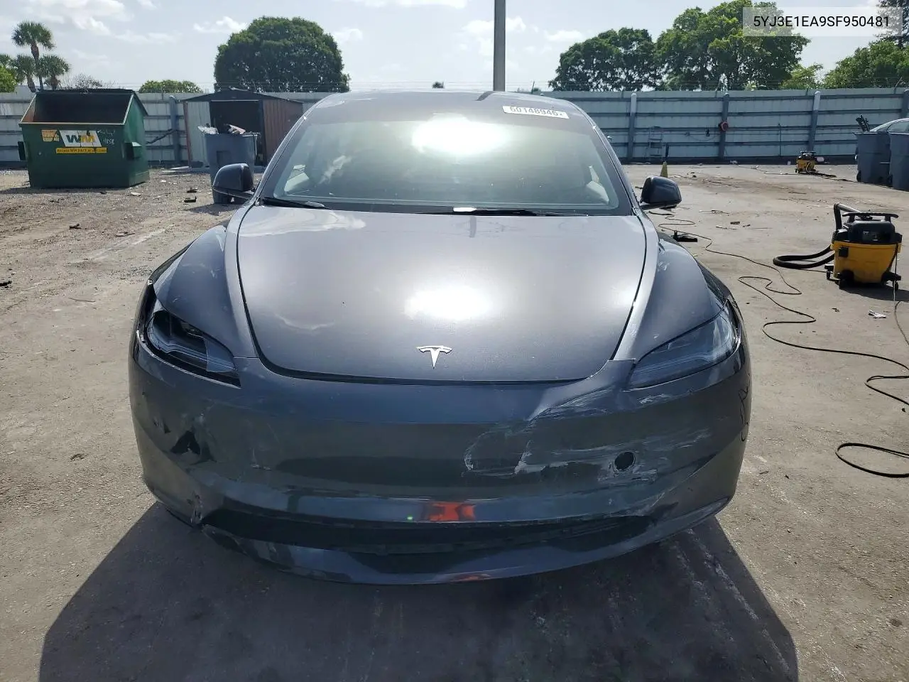 2025 Tesla Model 3 VIN: 5YJ3E1EA9SF950481 Lot: 60148946