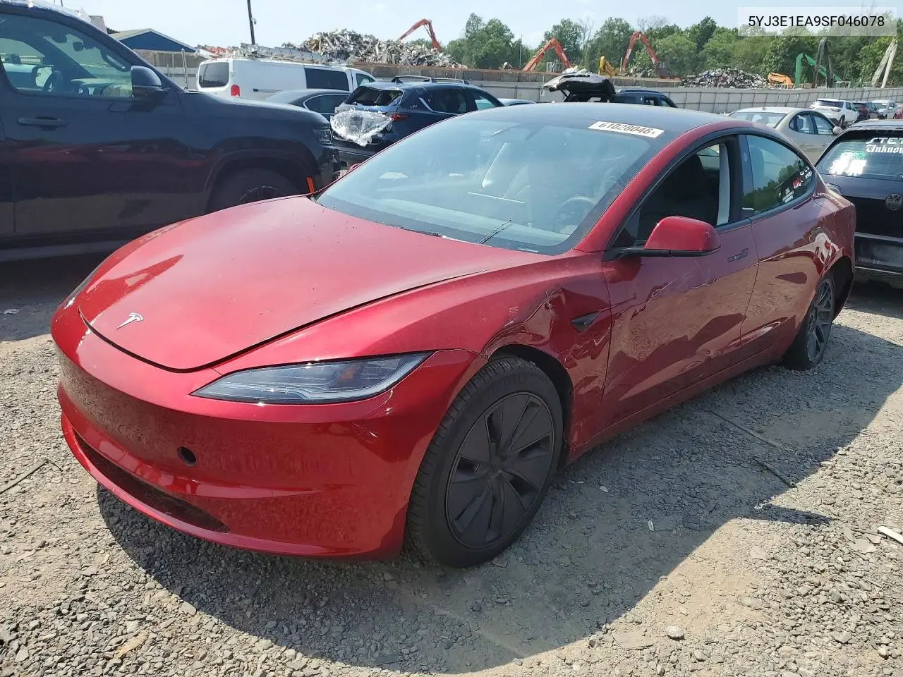 2025 Tesla Model 3 VIN: 5YJ3E1EA9SF046078 Lot: 61028046