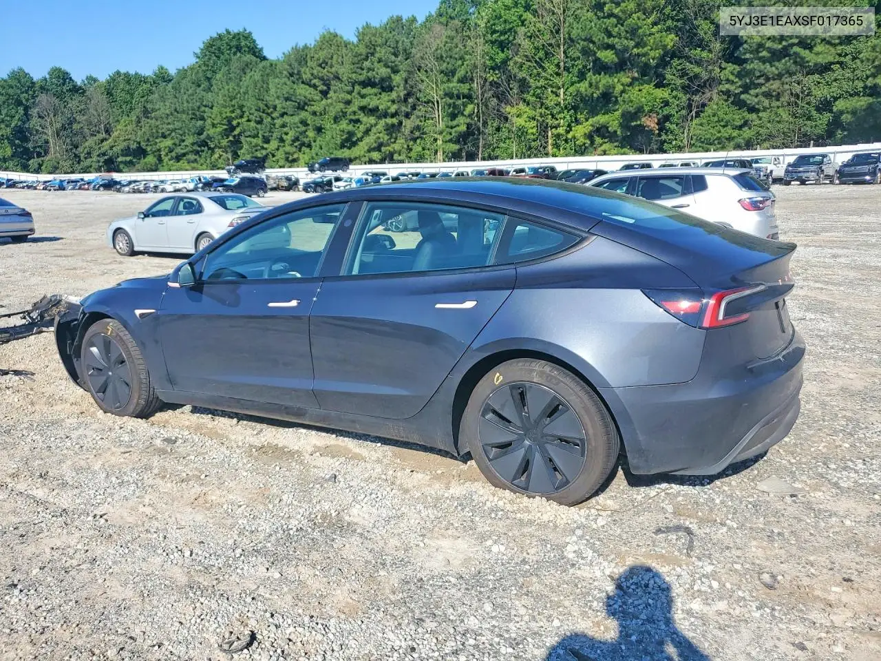 2025 Tesla Model 3 VIN: 5YJ3E1EAXSF017365 Lot: 61393456