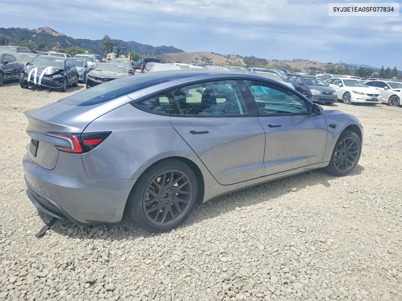 2025 Tesla Model 3 VIN: 5YJ3E1EA0SF077834 Lot: 61446086