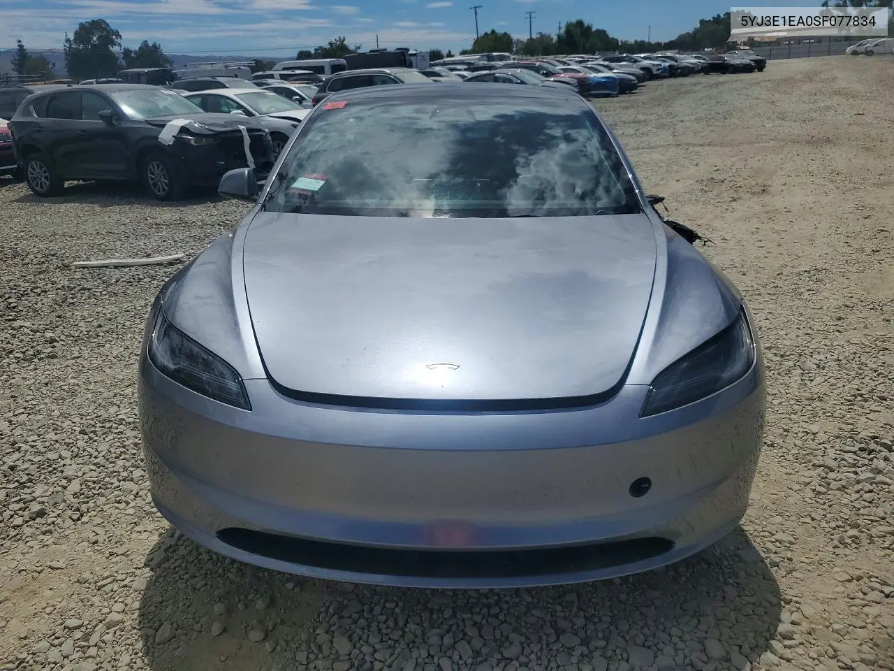 2025 Tesla Model 3 VIN: 5YJ3E1EA0SF077834 Lot: 61446086
