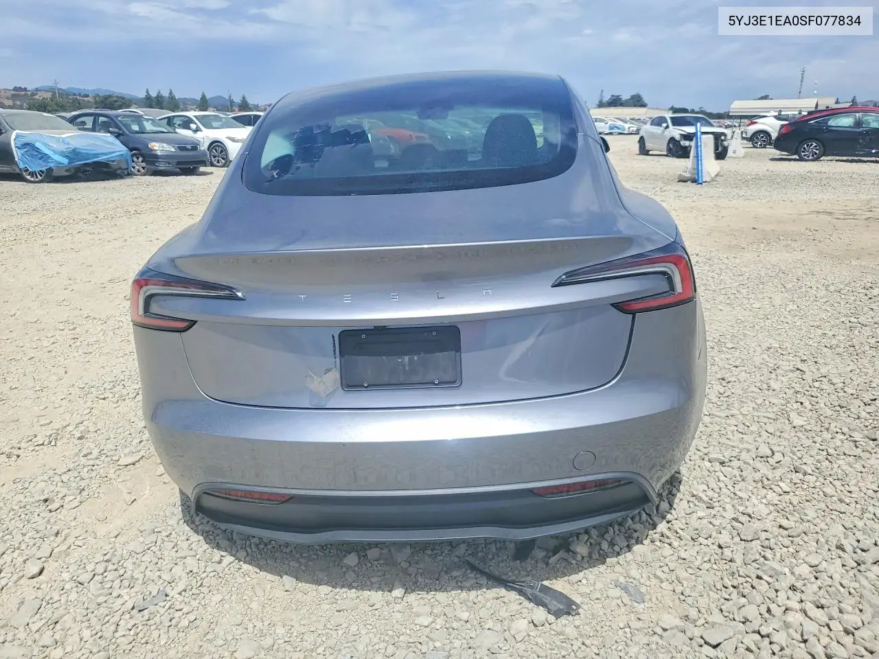 2025 Tesla Model 3 VIN: 5YJ3E1EA0SF077834 Lot: 61446086