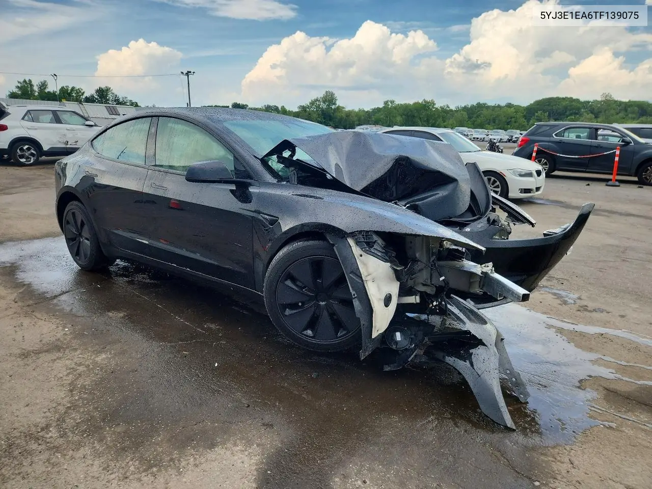 2026 Tesla Model 3 VIN: 5YJ3E1EA6TF139075 Lot: 56761886