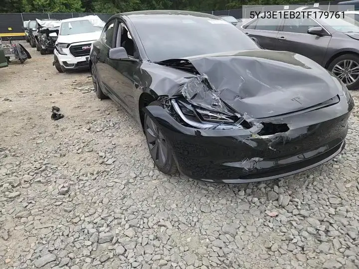 2026 Tesla Model 3 VIN: 5YJ3E1EB2TF179761 Lot: 61155976
