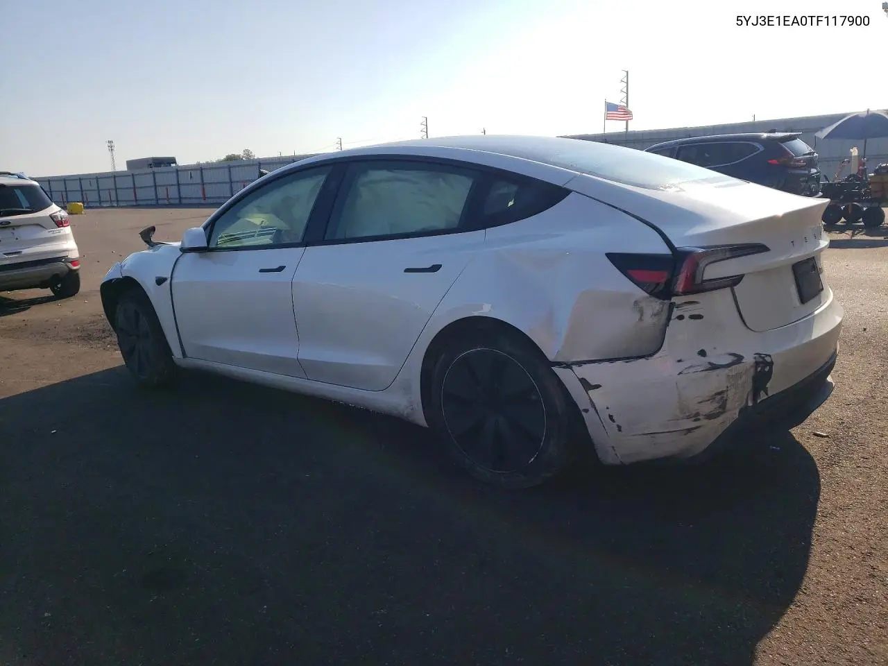 2026 Tesla Model 3 VIN: 5YJ3E1EA0TF117900 Lot: 61445696